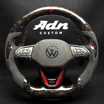 Volant personnalisé compatible Volkswagen – Golf 8/Polo R/GTI – 2019 à 2026 AdnCustom